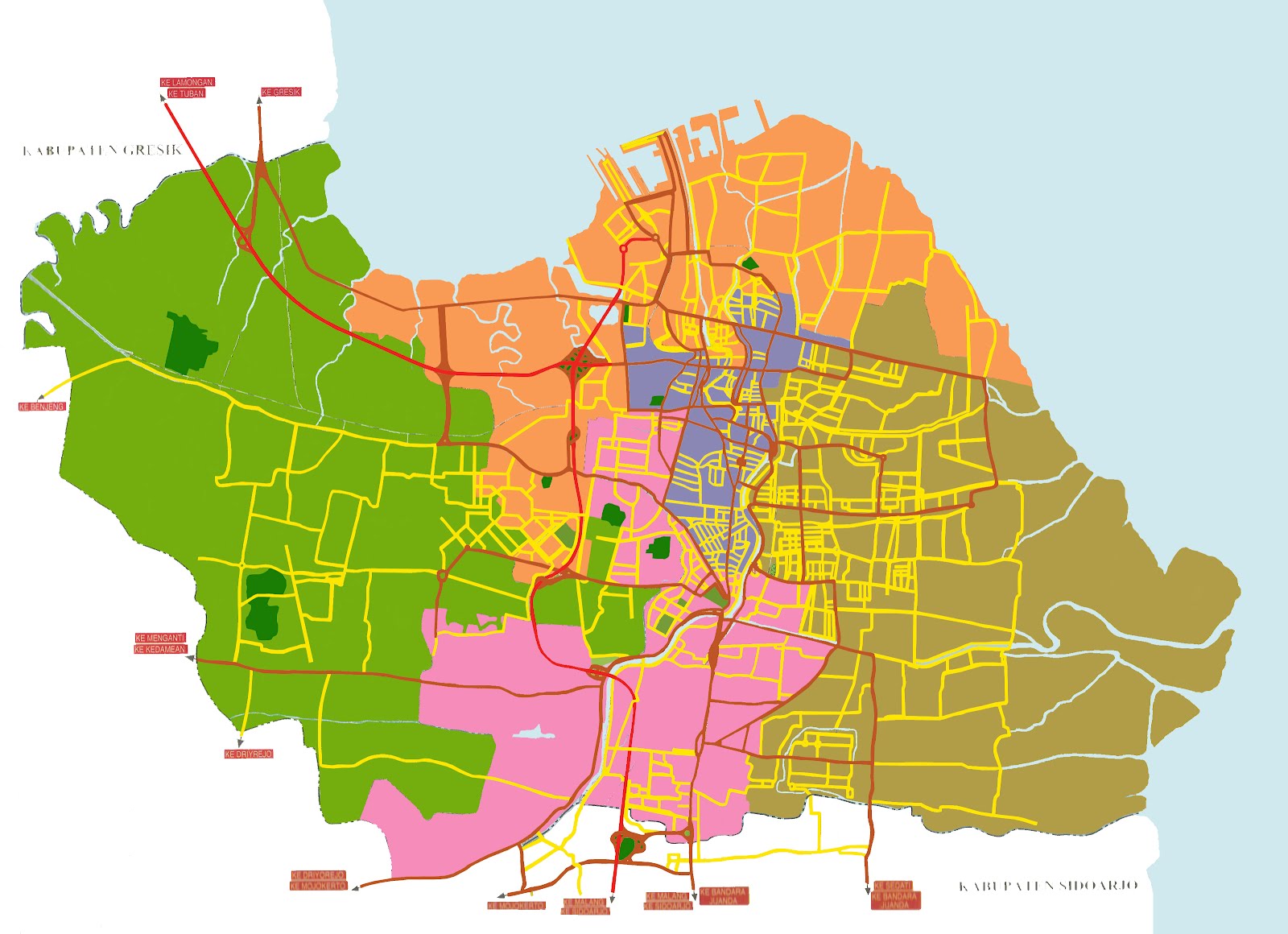 download peta surabaya terbaru